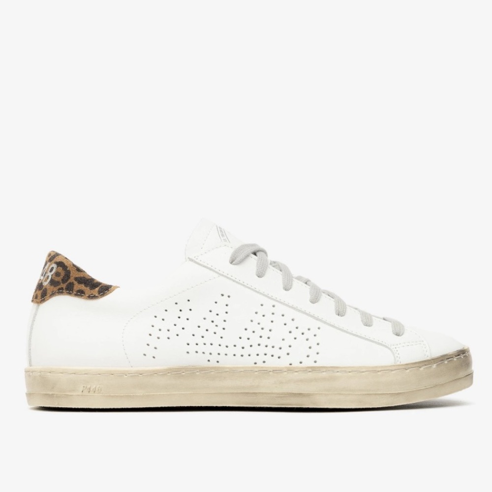 P448 John White/Leopard Tab sneaker